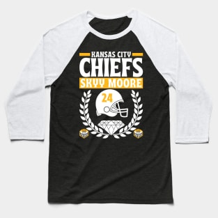 Kansas City Chiefs Skyy Moore 24 Edition 3 Baseball T-Shirt